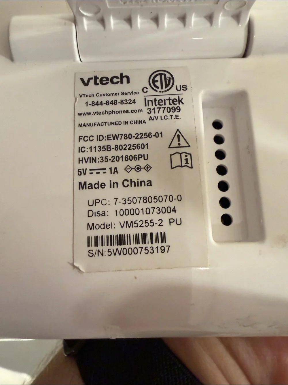 VTech VM5255 Digital Camera Video Baby Monitor With Pan Zoom and Night Light